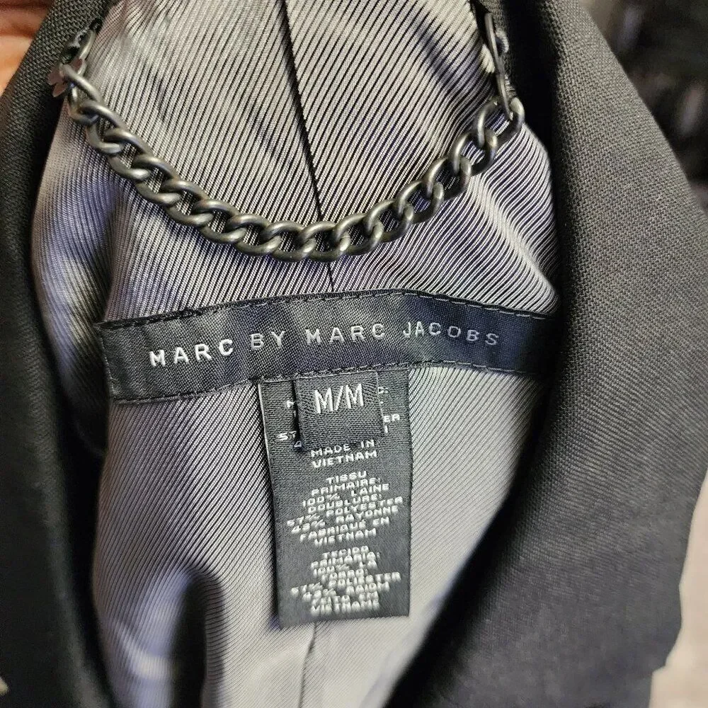 Marc Jacobs Men’s 100% Wool Black Blazer NWT